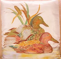 Seidenkissen Enten